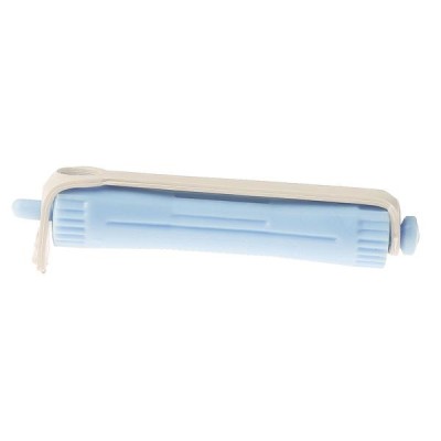 Set 12 bucati bigudiuri din plastic cu elastic pentru permanent Albastru 60 mm x grosime 13 mm foto