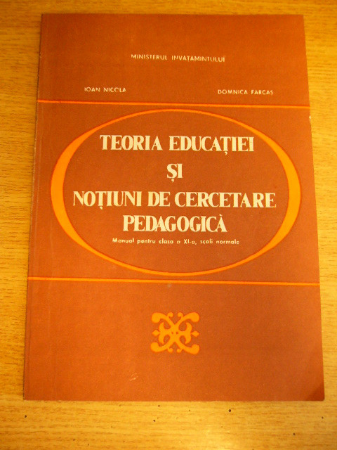 myh 33s - Manual pedagogie - cls 11- Teoria educatiei - Notiuni cercetare - 93