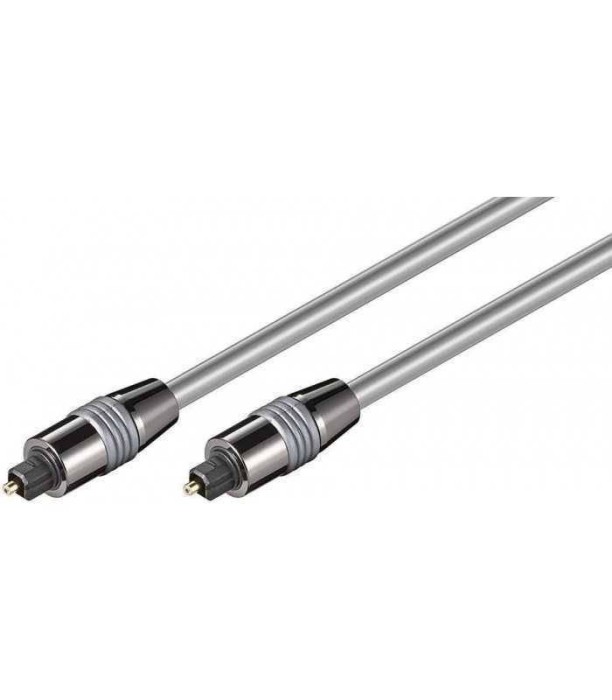 Cablu optic Toslink - Toslink 1m argintiu Goobay
