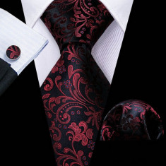 Set cravata + batista + butoni - matase - model 469