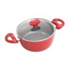 Cratita Zephyr, 24 x 10.5 cm, 4 l, aluminiu, interior marmura, capac sticla