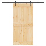 VidaXL Ușă glisantă cu set feronerie, 100x210 cm, lemn masiv de pin