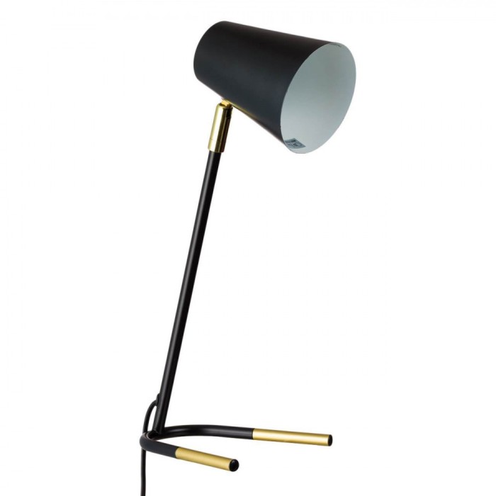 Lampa de birou metalica are un brat flexibil pentru a regla inaltimea si directia luminii unde doriti, buton Pornit Oprit si cablu de alimentare, negr