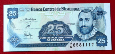 NICARAGUA 25 centavos 1991 UNC necirculata ** foto