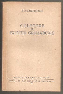 Culegere de exercitii gramaticale-M.Ionescu Micioara foto