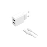 Incarcator retea USB 2.4A cu cablu compatibil Lightning iPhone Cod: XO-L109A Automotive TrustedCars
