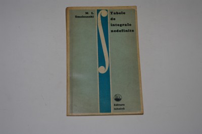 Tabele de integrale nedefinite - Smoleanski foto