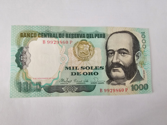 Peru 1000 Soles 1981 Noua