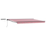 vidaXL Cort electric retractabil Roșu și Alb 4 &times; 3 m 3422044