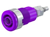 Soclu banană 4mm 32A 1kV violet nichelat alamă