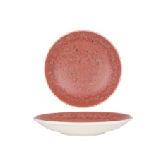 Rinart Farfurie ad&acirc;ncă - Rosa - Porţelan - 25 cm (900cc) - set de 6