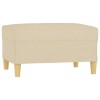 Taburet, crem, 70x55x41 cm, material textil
