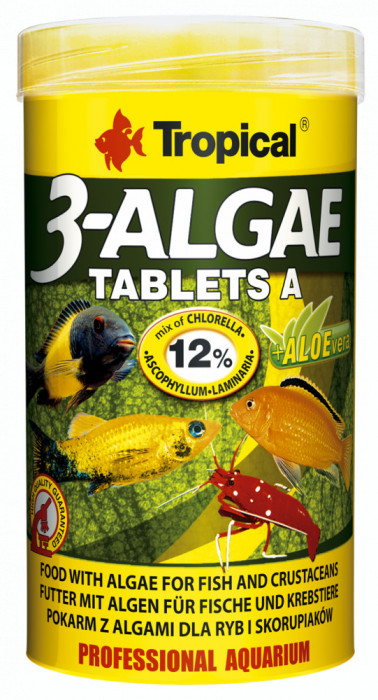 3-ALGAE TABLETS A Tropical Fish, 50ml/ 36g AnimaPet MegaFood