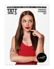 Tatuaje temporare - Graphic Flowers | Tatton.me
