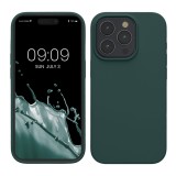 Husa Kwmobile pentru Apple iPhone 15 Pro, Verde inchis, Silicon, KWM000020CC021C, Carcasa