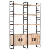 Cumpara ieftin Biblioteca cu 4 rafturi, 124 x 30 x 180 cm, lemn masiv de mango