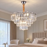 Candelabru din cristal ADAMA Nobile, 5x E14, 40 cm, crom lucios, reglabil