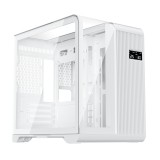 Carcasa 1STPLAYER RT5-WH Micro Tower Alb cu Afisaj Digital, 3 Ventilatoare aRGB, Telecomanda, ATX
