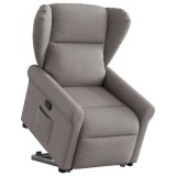 vidaXL Fotoliu rabatabil cu ridicare pe verticală, gri taupe, textil
