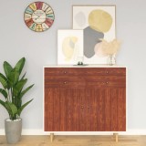 Folie autoadeziva mobilier acacia 500x90cm PVC vidaXL, folie decorativa lemn maro, adeziv tapet usi, pereti