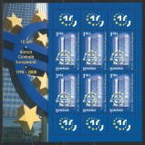 Romania 2008 Mi 6298 klb MNH - LP 1804a 10 ani Banca Centrala Europeana