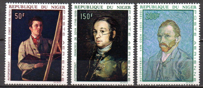 NIGER 1968, Arta, Pictura, serie neuzată, MNH