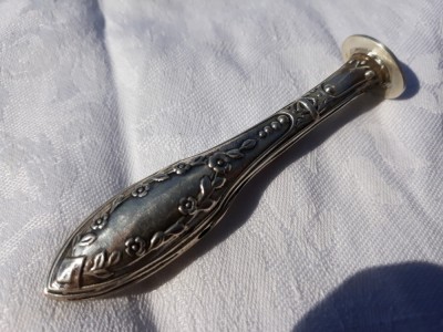 SIGILIU argint SPLENDID FRANTA 1900 art nouveau DE COLECTIE patina MINUNATA foto