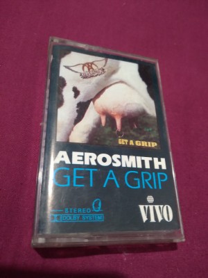 CASETA AUDIO AEROSMITH-GET A GRIP RARA!! ORIGINALA foto