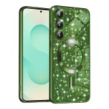 Husa premium Samsung Galaxy S25 Plus Asteroid GSM Luxury Glitter MagSafe, verde