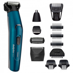 Aparat de tuns si ras BaByliss MT890E Japanese Steel 12in1 Multi Trimmer, 12 Accesorii, 5 capete, Albastru