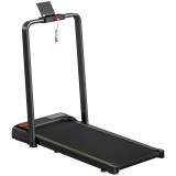 SPORTNOW Bandă de Alergat Pliabilă 2 &icirc;n 1 cu Inclinație, Bandă de Alergat Electrică 2CP Portabilă cu Display LED, Viteze 1-10 km/h, Roți, M&acirc;ner, Telec