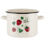 Oala din otel emailat crem, 22cm, 6l, Malina, Florina