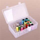 Cutie Depozitare Ață, Model Transparent, 45 Compartimente, Dimensiuni 23.7x13.7x6.6cm, Oem