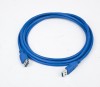 CABLU USB GEMBIRD prelungitor, USB 3.0 (T) la USB 3.0 (M), 1.8m, conectori auriti, albastru &amp;quot;CCP-USB3-AMAF-6&amp;quot; (timbru verde 0.08 lei)