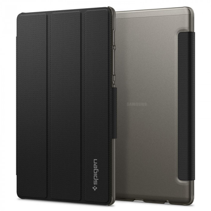 Husa Spigen LIQUID AIR Folio pentru Samsung Galaxy Tab A7 Lite T220, Neagra