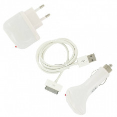 4 in 1 Charge/Sync Set For Iphone 3G/3GS/4 White 0 foto