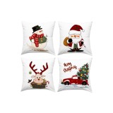 Husă de pernă decorativă de Crăciun pentru canapea 40x40cm, decor casă de sărbători &ndash; Alb