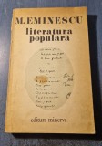 M. Eminescu literatura populara D. Murarasu dedicatie catre George Munteanu