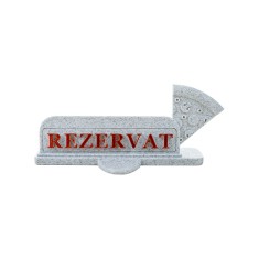 Plăcuță Rezervare Pizzerie (Model Mic) &ndash; Stil și Discreție pe Masă