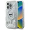 Husa MagSafe pentru Apple iPhone 16 Pro, Karl Lagerfeld, Liquid Glitter Choupette&#039;s Head, Transparenta