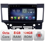 Navigatie Android Mitsubishi Lancer 2008+ Octa Core, 8GB RAM, 128GB, 4G