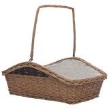 Cos pentru lemne de foc cu maner, maro 61,5x46,5x58 cm salcie