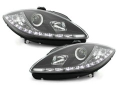 Faruri LED DRL Seat Leon 1P / Seat Altea (2009-up) Negru Performance AutoTuning