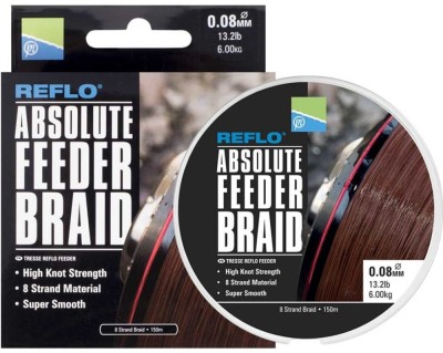 FIR TEXTIL PRESTON ABSOLUTE FEEDER BRAID MARO 150M 0.08mm 6.00kg foto