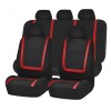 Set huse scaun auto ieftine, Universale 9 piese, model RED LINE &ndash; ROSU