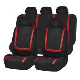 Cumpara ieftin Huse Scaune Auto Universale 9 Piese AVEX Red Line Rosu - Compatibil Airbag, Poliester, Montare Facila