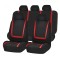 Set huse scaun auto ieftine, Universale 9 piese, model RED LINE &ndash; ROSU
