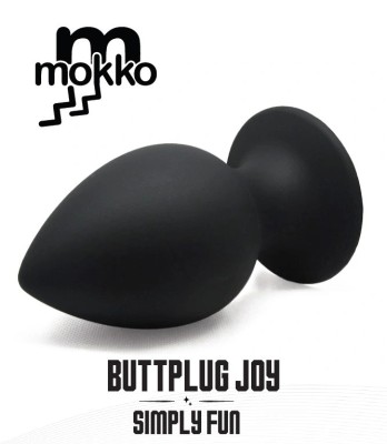 Dop Anal Butplug Joy Medium, Silicon, Negru, 10 cm, Mokko Toys foto