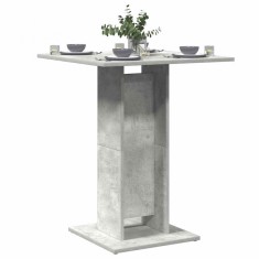 Masă de bistro, gri beton, 60 x 60 x 75 cm, lemn prelucrat