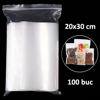 Pungi cu fermoar ziplocks 200x300mm set 100 bucati foto